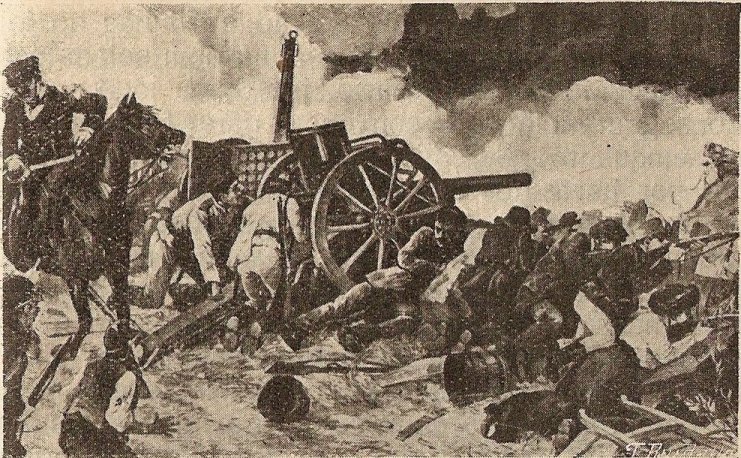 As forças revolucionarias na Rotunda