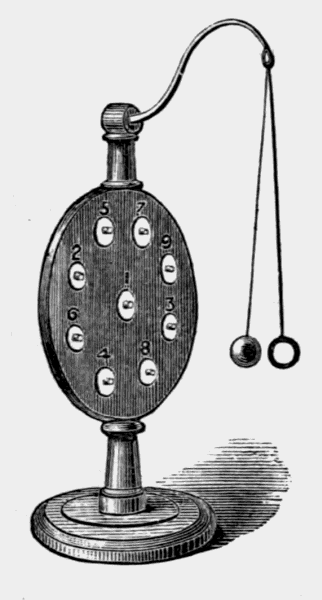 target with attached string and ball