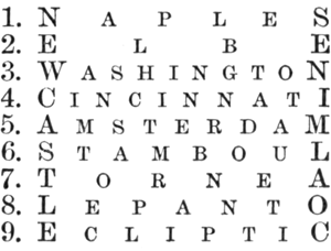 acrostic puzzle, text follows